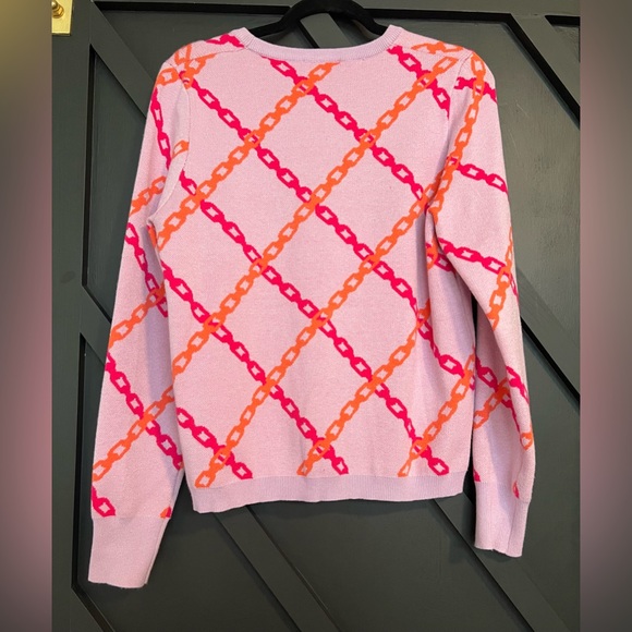 THML Lilac Chain Pattern Knit Sweater, Size Medium - Picture 7 of 9